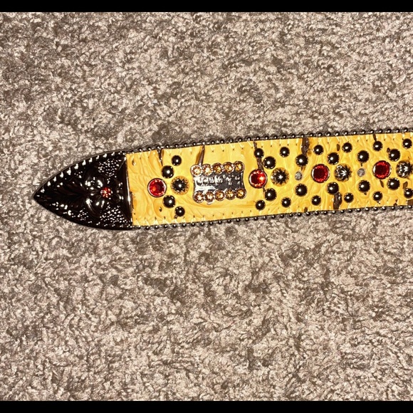 COPY - B.B. SIMON Orange & Red Belt Size 38 - Picture 7 of 9